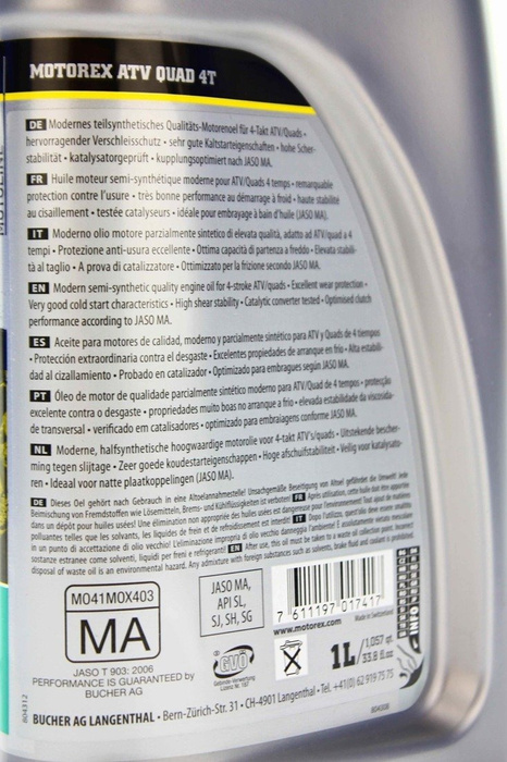 Motorex ATV Quad Teilsynthetisch 10W40 4-Takt Motoröl