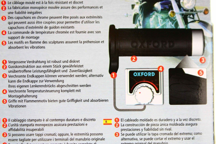 Heizgriffe Oxford Cruiser Chopper Hot grips BEHEIZTE GRIFFE Heated grips