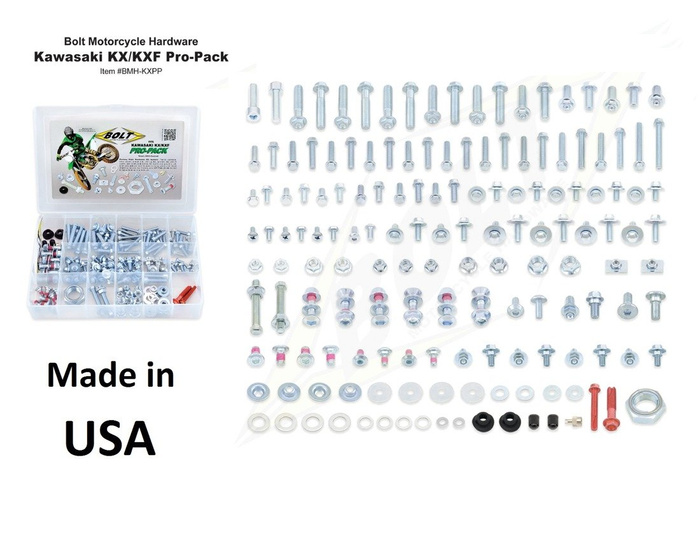 BOLT Pro Pack Schrauben Satz Schraubenkit für Kawasaki KX / KXF made in USA