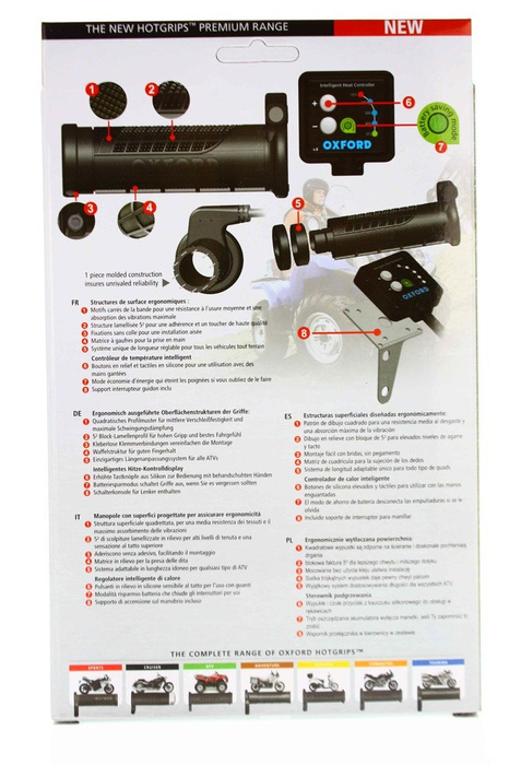 Heizgriffe Oxford Premium 22mm ATV Quad fünf Heizstufen bis 50 Grad
