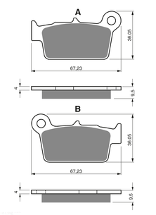 KH367 Bremsbeläge GOLDfren 187 e.g hinten Yamaha, Kawasaki, Suzuki Ersatz: SBS790, EBC FA367, Ferodo FDB2162