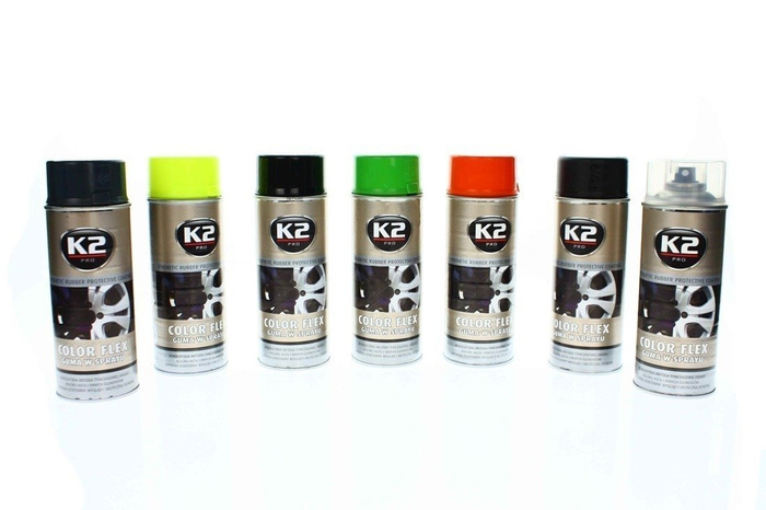 K2 Color Flex Spray Sprühfolie Flüssiggummi Felgenfolie 400ml Gummi