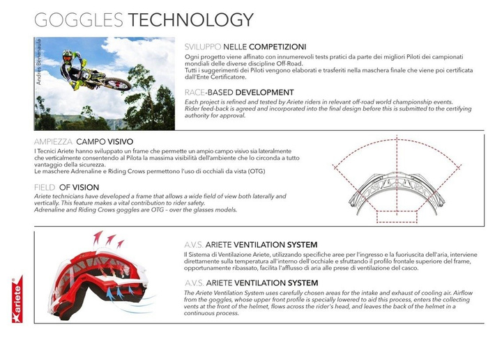 Hochwertige Skibrille Ariete Mantis voll verspiegelt Antifog 100% Made in Italy
