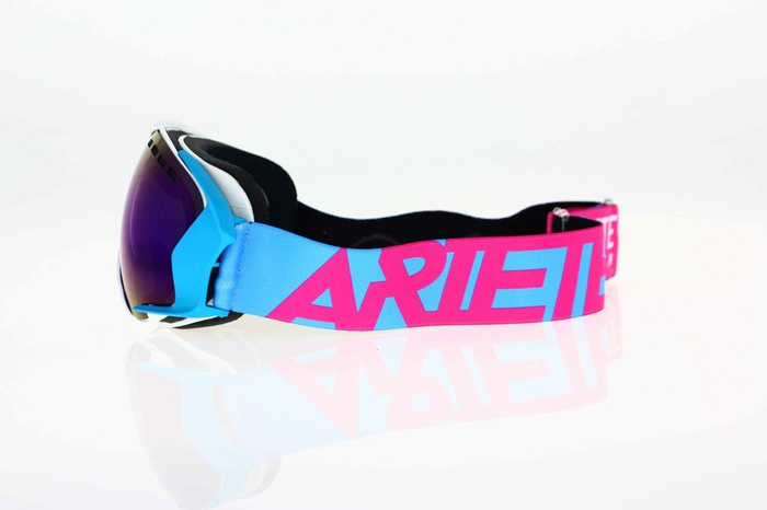 Hochwertige Skibrille Ariete Mantis voll verspiegelt Antifog 100% Made in Italy