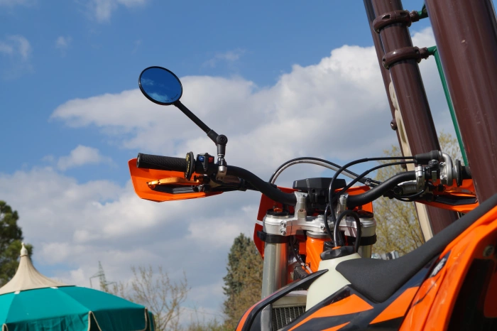 FAR Klappspiegel für Motorräder, blendfrei, Carbon rechts/links