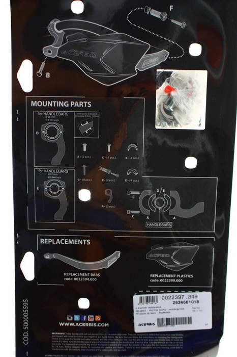 Acerbis Handprotektoren X - Factory Hanschalen Handguard Handschutz Enduro MX