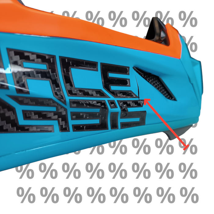 Acerbis Helm Steel Carbon Motorrad Cross Enduro Quad mit ästhetischem Defekt S