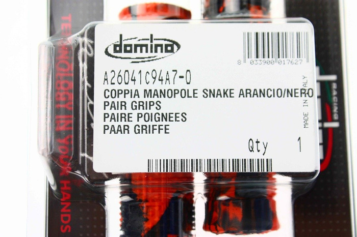 RAUSVERKAUF Griffe Domino SNAKE orange - schwarz