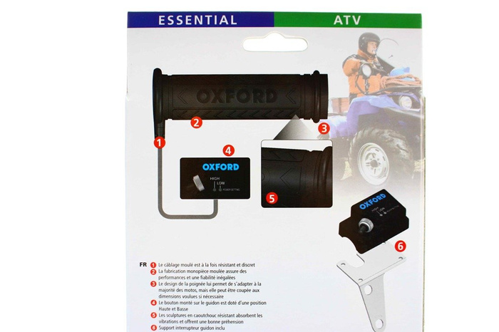 Heizgriffe Oxford Essential 22mm ATV Quad fünf Heizstufen bis 50 Grad