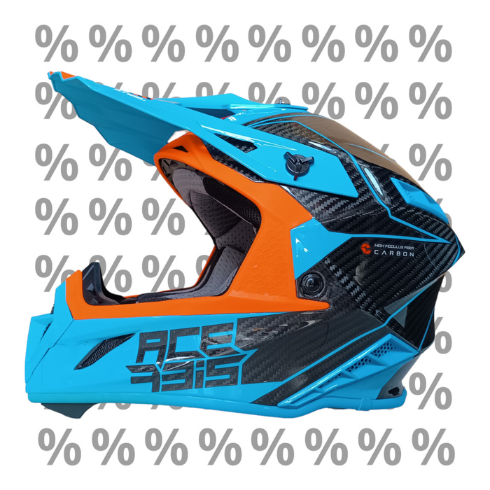 Acerbis Helm Steel Carbon Motorrad Cross Enduro Quad mit ästhetischem Defekt S