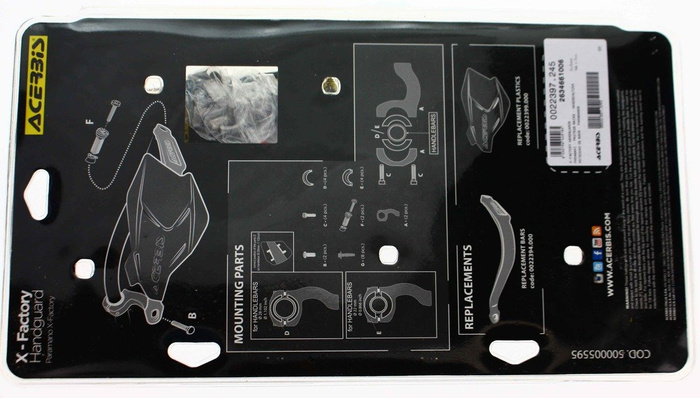 Acerbis Handprotektoren X - Factory Hanschalen Handguard Handschutz Enduro MX