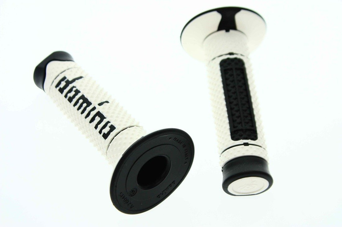 Griffe Domino weiss – schwarz Motocross SM Passt zu: KTM Husqvarna RMZ YZF KXF