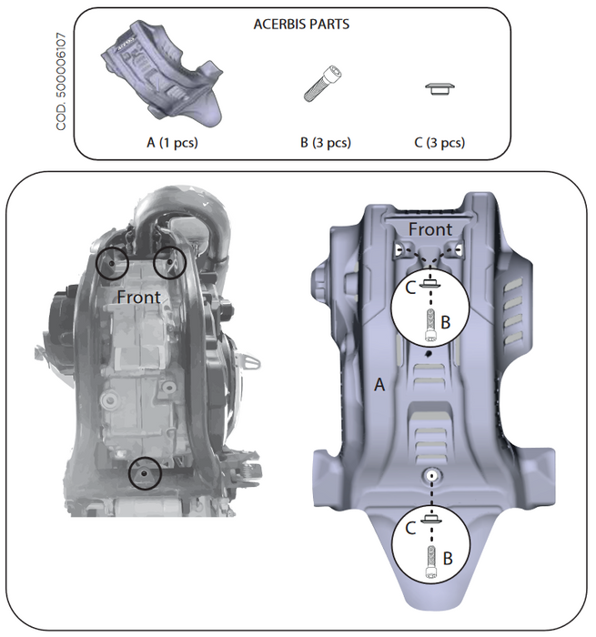 Acerbis Motorschutz passend für KTM Husqvarna FC FX SXF XCF 2019 2020 2021 2022