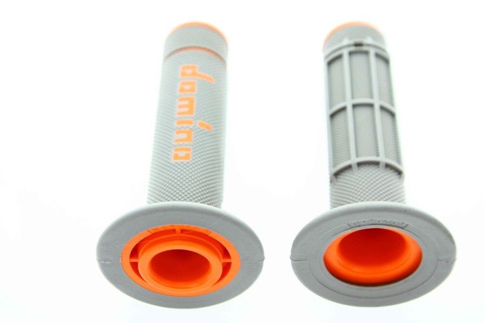 Griffe Domino grau–orange off-road passend für KTM SX SXF EXC Motocross Enduro