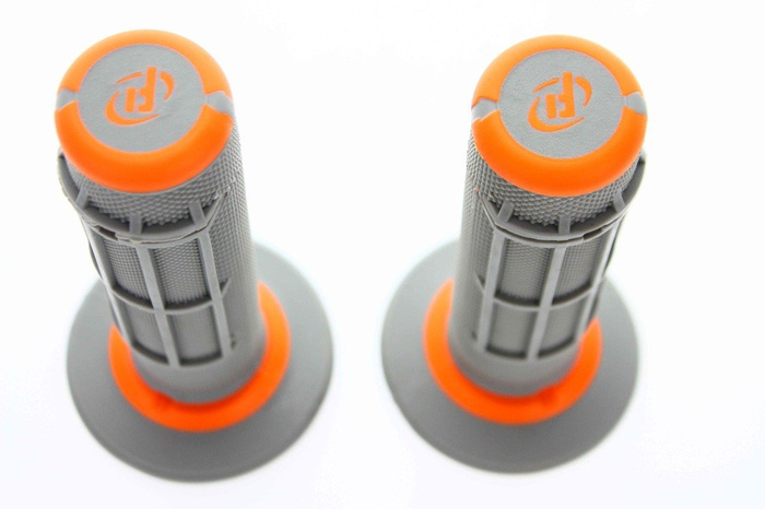 Griffe Domino grau–orange off-road passend für KTM SX SXF EXC Motocross Enduro