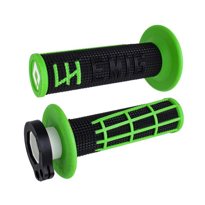 ODI EMIG 2.0 V2 Lock-On Griffe Grips Satz für 2T und 4T Motorrad Enduro / MX Rot