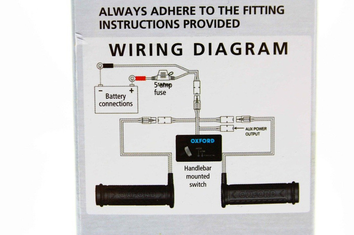 Heizgriffe Oxford Essential 22mm ATV Quad fünf Heizstufen bis 50 Grad