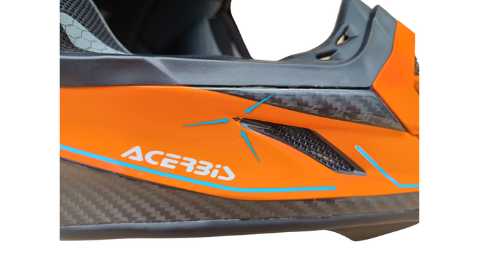 Acerbis Helm Steel Carbon 2206 Cross Enduro Quad mit ästhetischem Defekt M