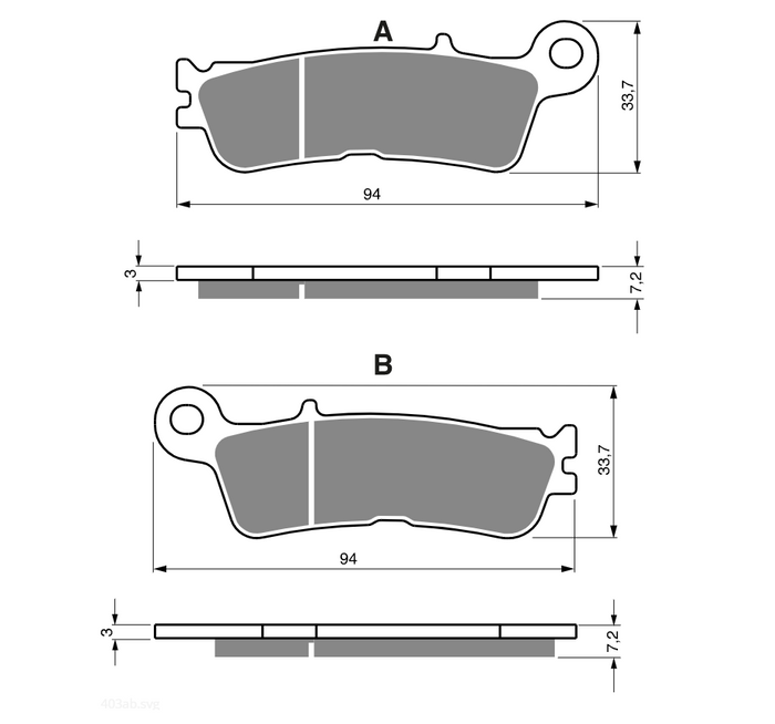 KH755 Bremsbeläge GOLDfren 403 e.g. Neu Yamaha vorn