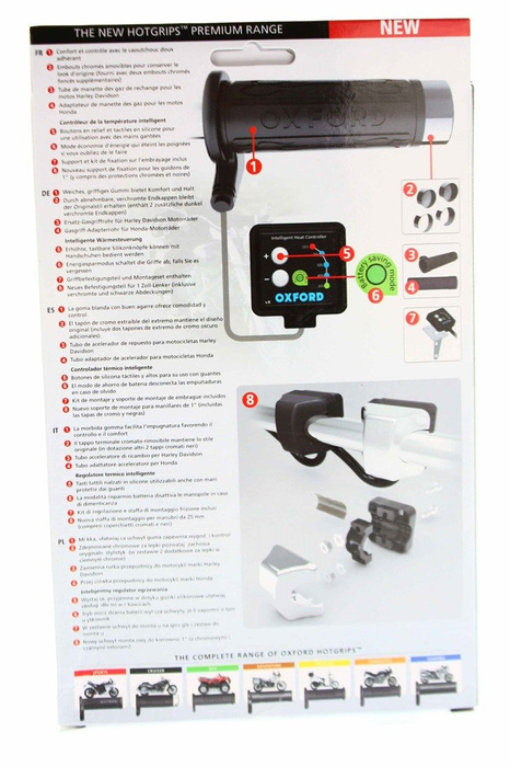 Heizgriffe Oxford Premium Cruiser Choper Hot grips BEHEIZTE GRIFFE Heated grips