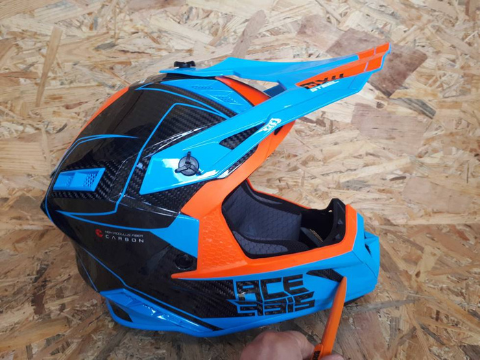 Acerbis Helm Steel Carbon Cross Enduro Quad mit ästhetischem Defekt S