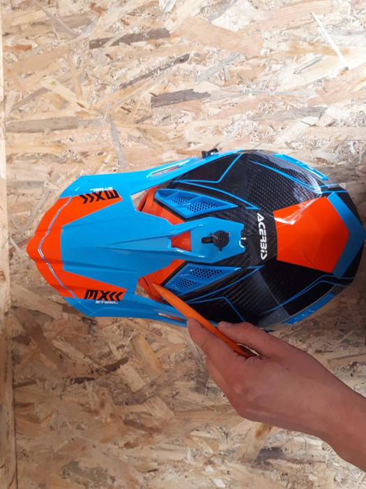 Acerbis Helm Steel Carbon Cross Enduro Quad mit ästhetischem Defekt S