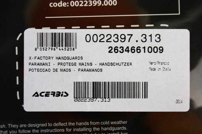 Acerbis Handprotektoren X - Factory Hanschalen Handguard Handschutz Enduro MX