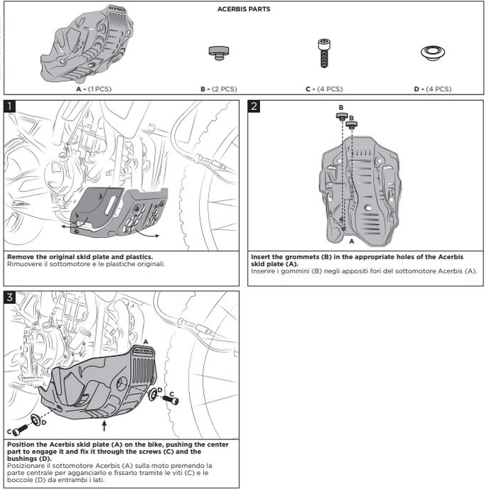Acerbis Motorschutz Motorplatte passt zu CF MT 450 2024 2025