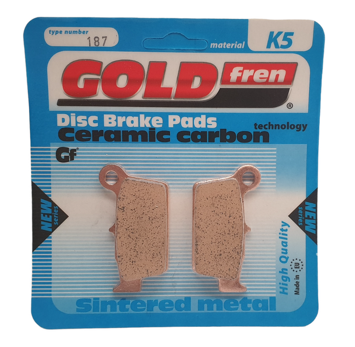 KH367 Bremsbeläge GOLDfren 187 e.g hinten Yamaha, Kawasaki, Suzuki Ersatz: SBS790, EBC FA367, Ferodo FDB2162