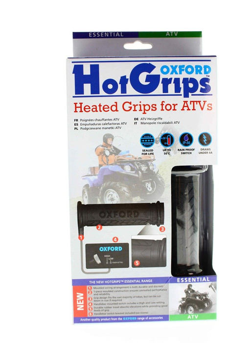 Heizgriffe Oxford Essential 22mm ATV Quad fünf Heizstufen bis 50 Grad