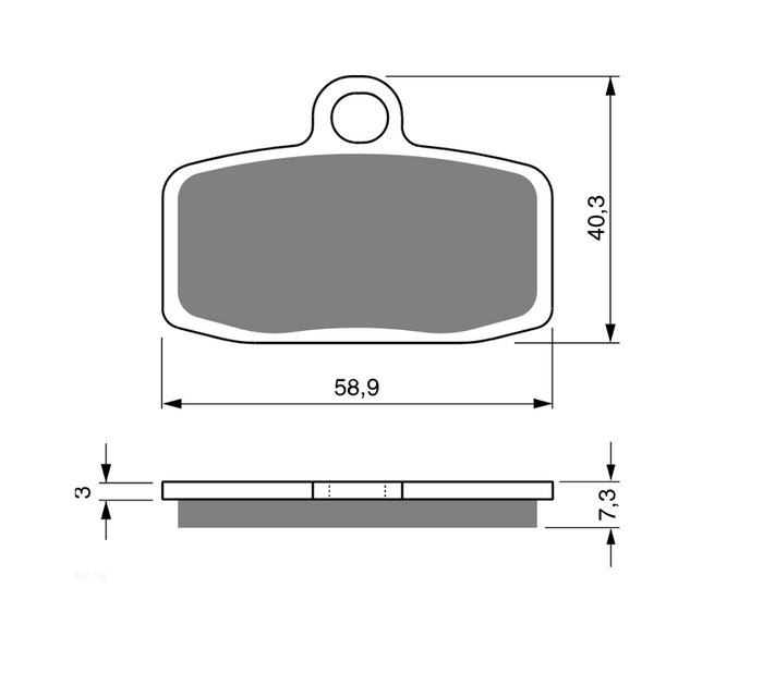 KH612 Bremsbeläge GOLDfren 307 e.g. 85 / Freeride Ersatz: SBS 885, EBC FA612