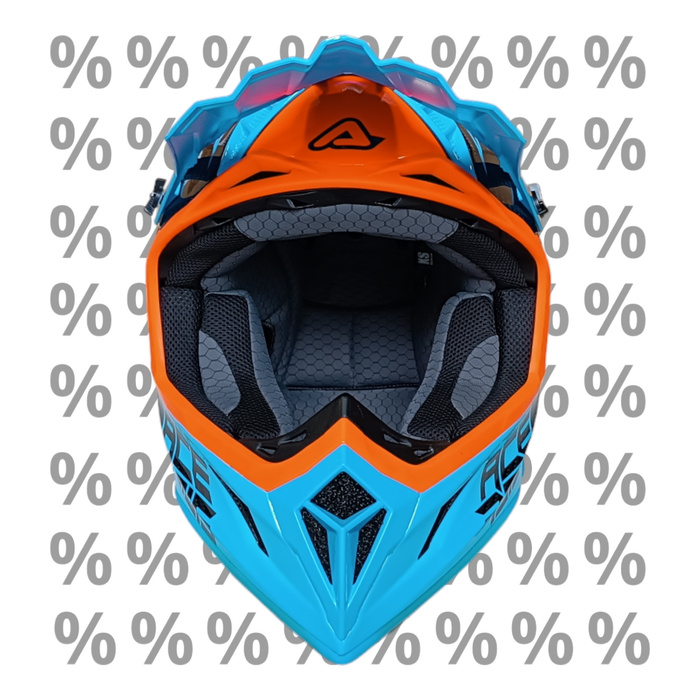 Acerbis Helm Steel Carbon Motorrad Cross Enduro Quad mit ästhetischem Defekt S