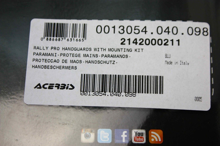 Acerbis Handschalen Rally Pro Blau Enduro SM Paar inkl. Anbaukit Neu Yamaha