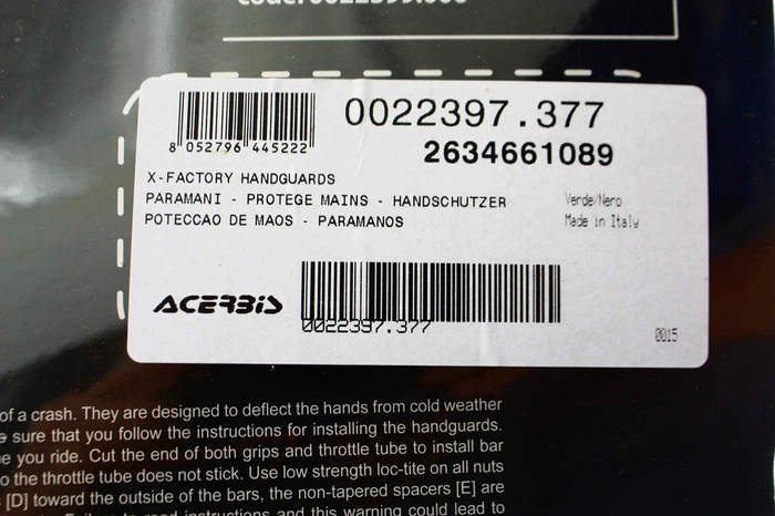 Acerbis Handprotektoren X - Factory Hanschalen Handguard Handschutz Enduro MX